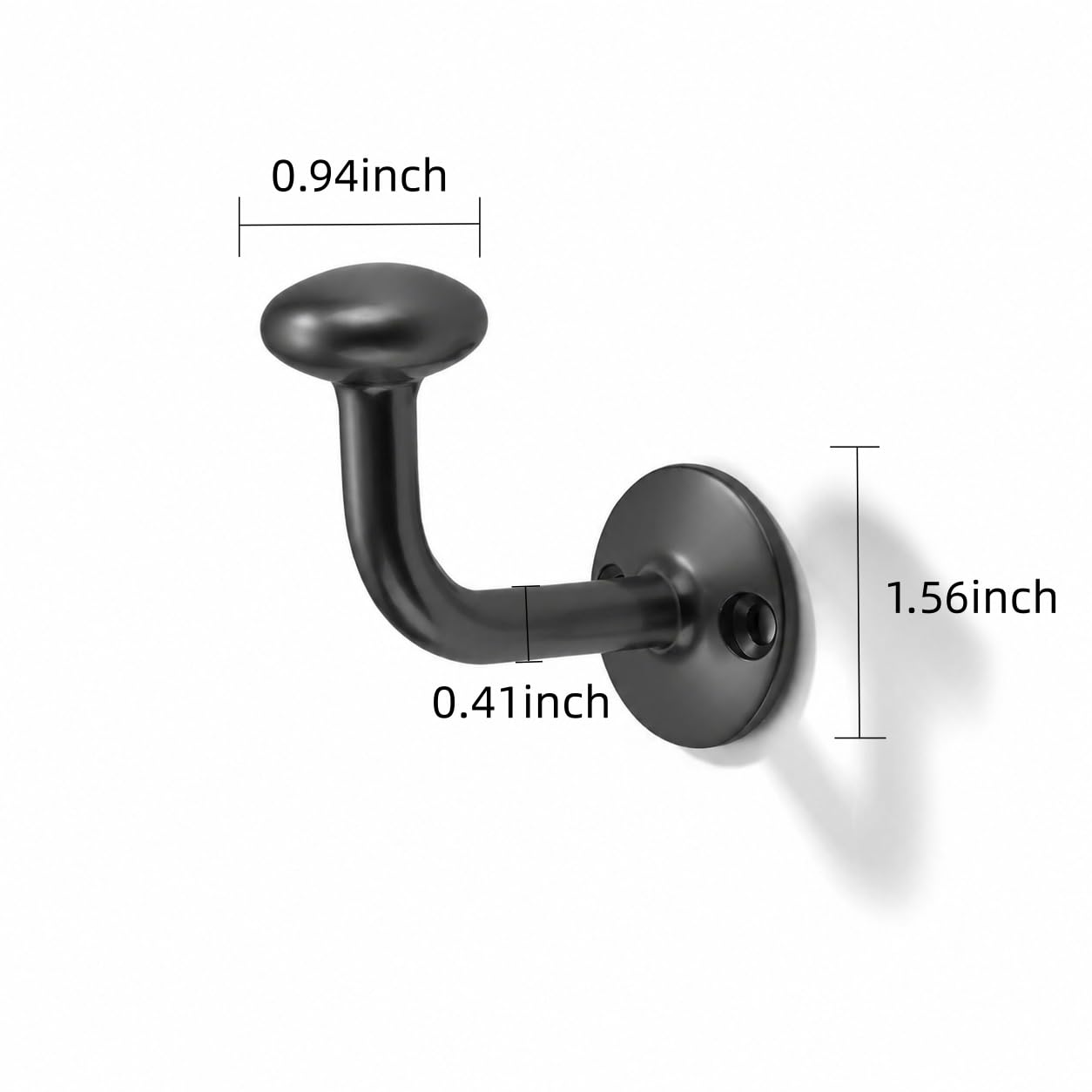KHTUMEWARE-BATH Matte Black Coat/Robe Hooks 2-Pack in Matte Black — KHTUMEWARE