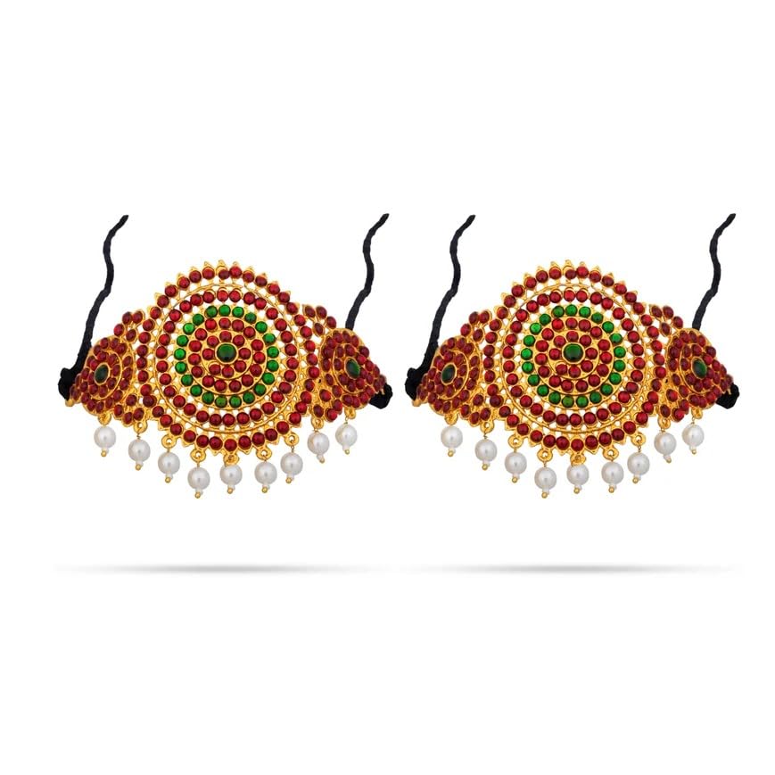 Temple Vanki Bajuband Armlet Indian Jewelry for traditional and trendy Jewely which is used for Bharatnatyam, Kuchipudi, Weddings and Events.(AD:00192)-image-27