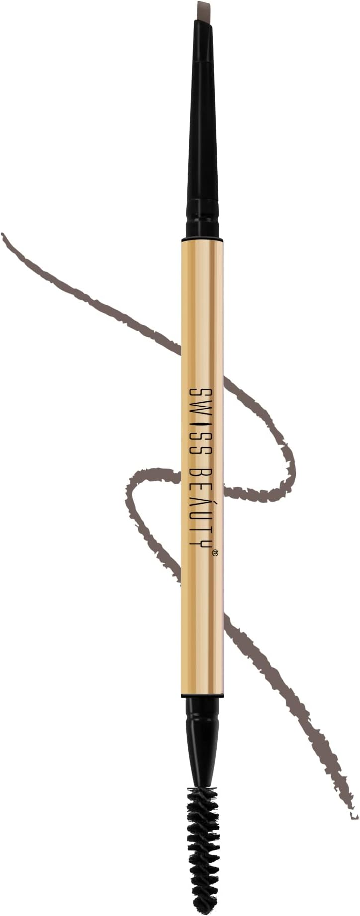 Swiss Beauty Micro Precision Eyebrow Pencil, Highly Pigmented, Long-Lasting and Lightweight Eyebrow Pencil | Shade - Natural Brown, 0.1g