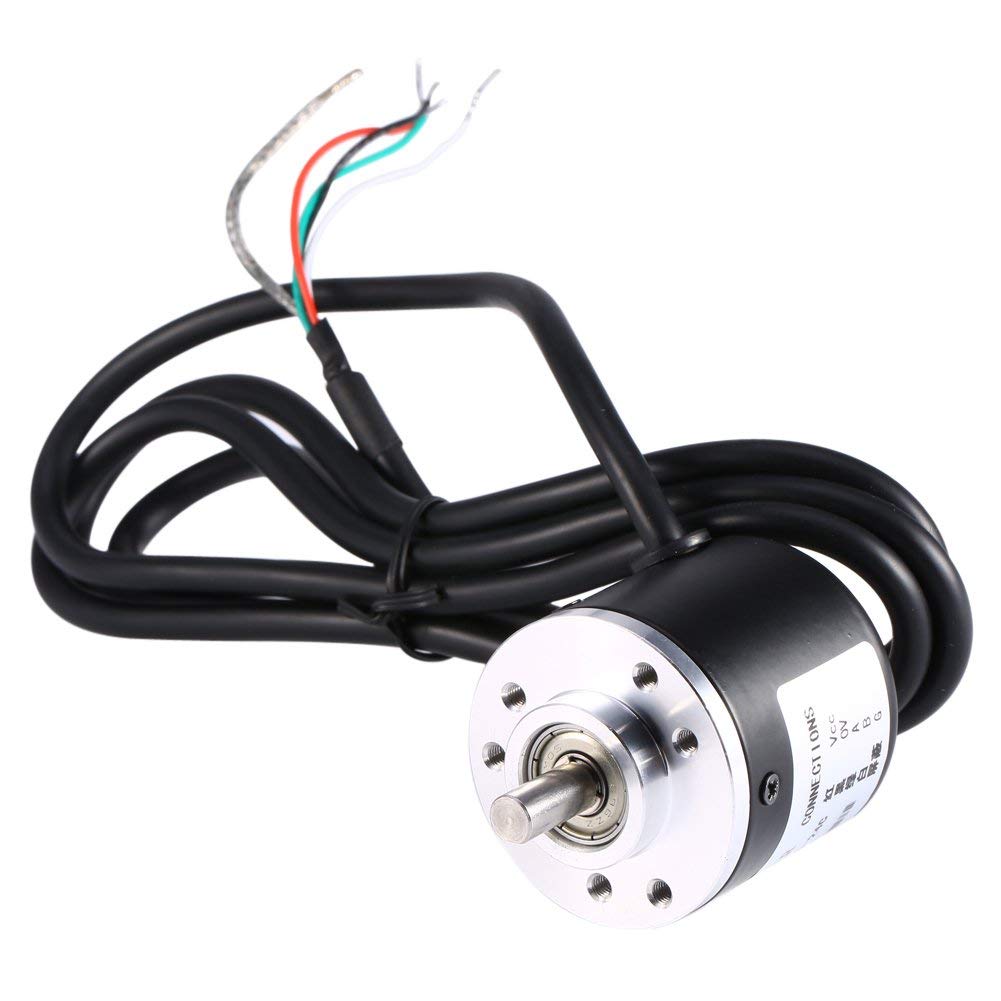 Encodeur Rotatif 600P/R Photoélectrique Incrémental 6mm 5V 24V AB 2 Phases avec Interrupteur Arbre