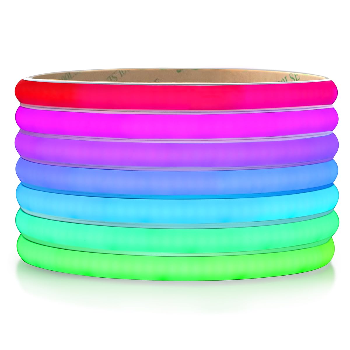 SLL HUT Addressable RGBCCT Flexible COB LED Strip Light, RGBWW 24V WS2811 Pixel 4200LEDs Cuttable Outdoor 16.4Ft 5m Long Color Changing LED Strip,