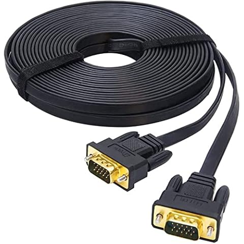 Cable VGA DTech de 10 m ultrafino y plano Cover