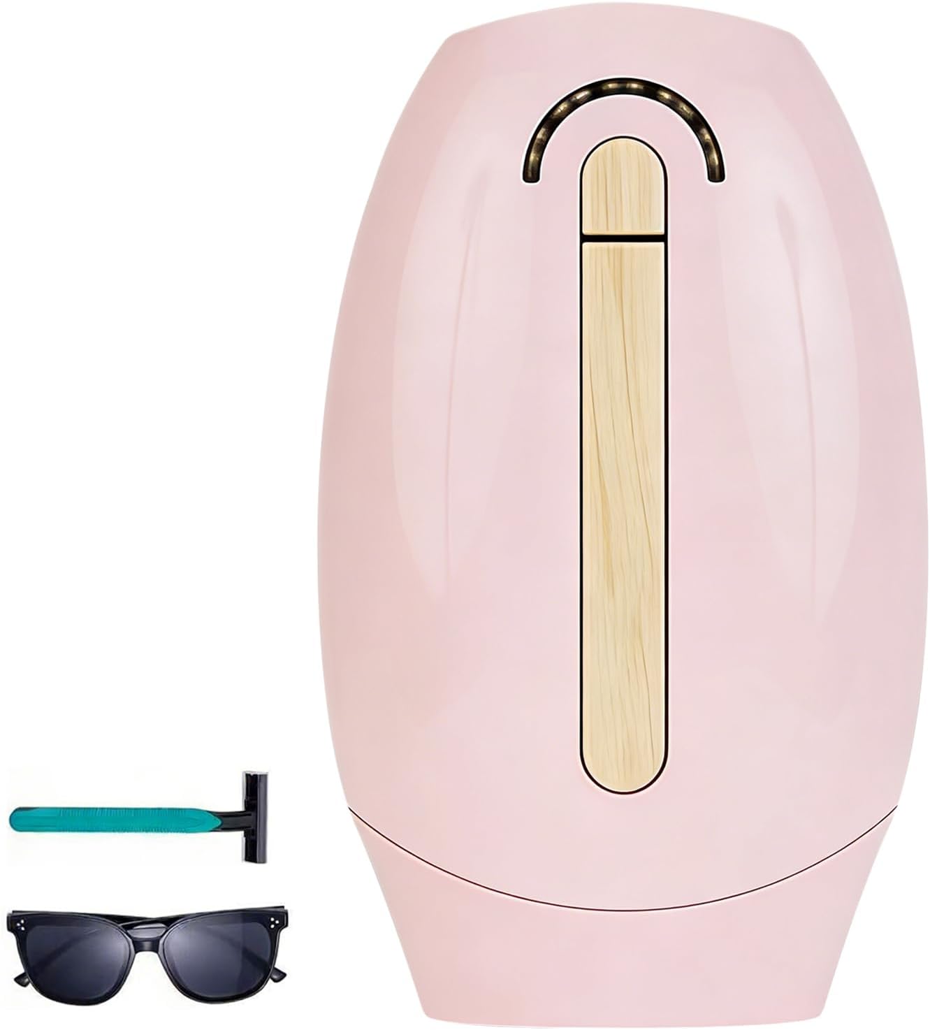 IPL Laser Permanent Hair Removal Device with Safety Glasses and Razor 5 Levels Painless Ice Point Technology 1000000 Light Pulses for Face Armpits Arms Bikini Area Legs