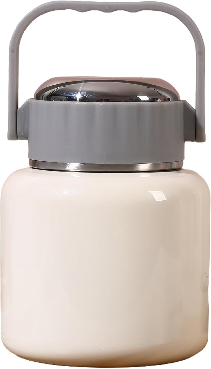 Meichoon Portable Insulated Food Jar 900ml 32oz 316 Stainless Steel Keep Warm/Cold 24 Hours Soup Durable Cup for Kids Adults and Fitness Lovers Vacuum Flask Technology White