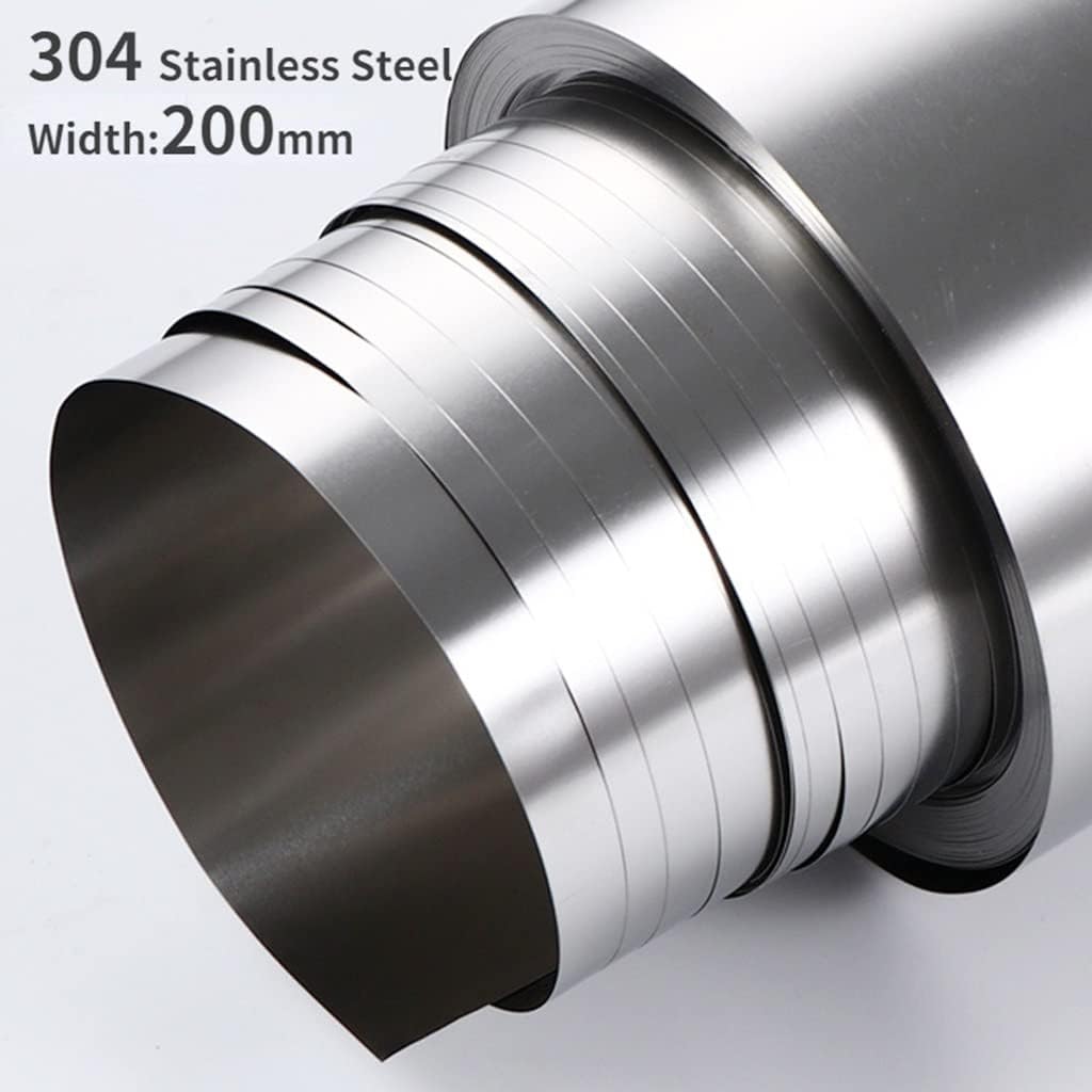 Metal Foil Plate,Foil Thin Sheet Plate,1 Meter 304 Stainless Steel Foil Strip Sheet Thin Plate Width 200mm,for CNC Machine Parts Machinery and Accessories Metal Sheet Foil Plates(0.3x200x1000mm)