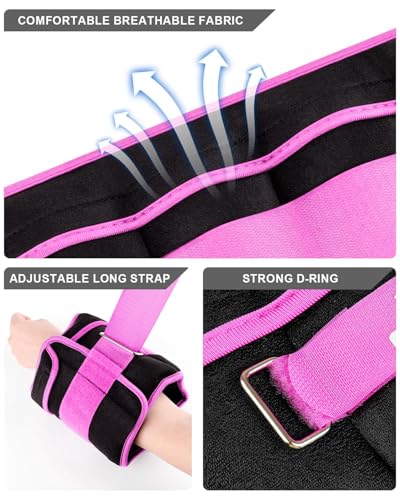 Image of Fragraim Adjustable Ankle Weights 1-3 /4 /5 /6 /8 /10 /12 /15 /20 LBS Pair with Removable Weight for Jogging, Gymnastics, Aerobics, Physical Therapy