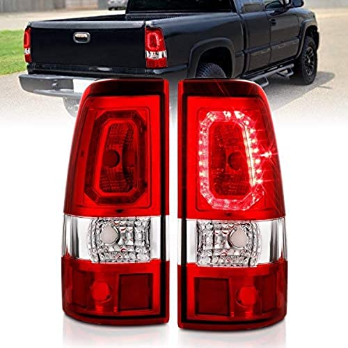Anzo, Usa 311326 Fits 99-02 SILVERADO/SIERRA 1500/2500/3500 HD LED TAILLIGHTS PLANK STYLE CHROME WITH
