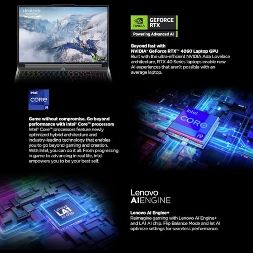 Legion 5i Laptop da gioco, NVIDIA RTX 4060, Intel 24-Core i9-14900HX (fino a 5.8GHz), 16" WQXGA 165Hz, 64GB DDR5, 1TB SSD, Bluetooth 5.2, WiFi 6E, Win 11 Pro, Office Pro Lifetime, - Notebook - Immagine 2