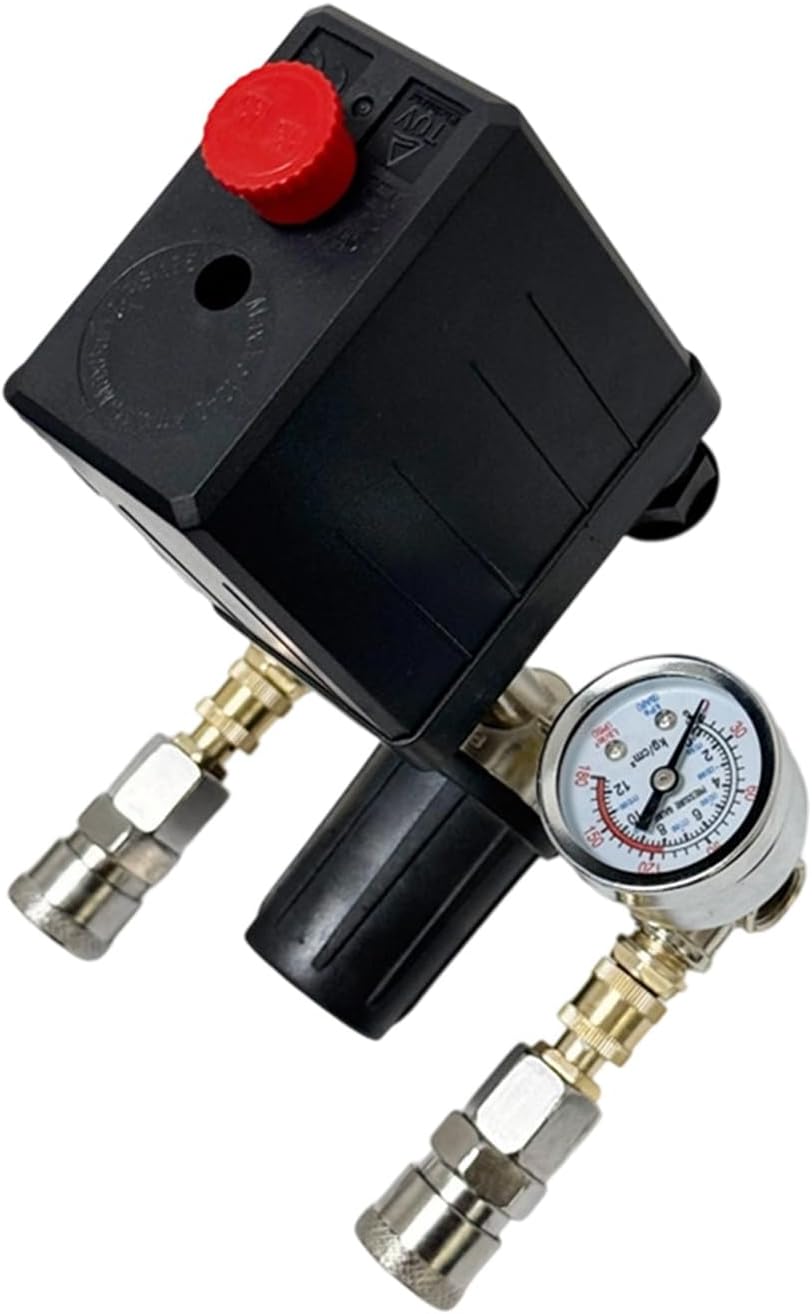 High Efficiency Air Compressor Switches Auto Load Unload Function 90-120PSI Pressure Switches Manifold Regulator Air Compressor Pumps