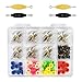 SIXPOINTS DIY Fingerboard Making Kit Case -14Pcs 31mm Trucks,48Pcs Multi Colour Wheel, 60Pcs Screws,30Pcs Nuts,4Pcs Spanner Tool,Compatible with Most Finger Board Repair Replace Tool