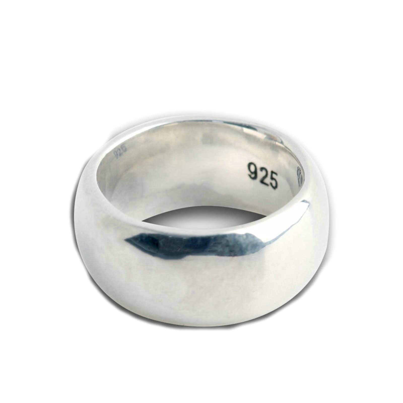 Vintage Herren Hochzeitsversprechen Band Ringe Poliert Silber Ring Breit 9mm Edelstahlringe Für Männer Geschenk für Freund, Größe 52 (16.6) - 65 (20.7)