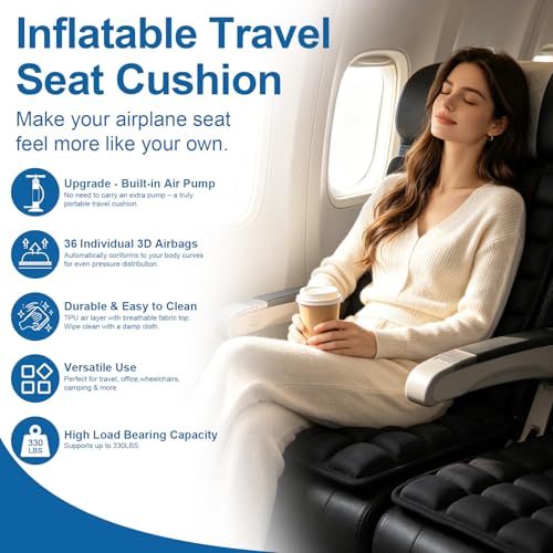 Inflatable Airplane Seat Cushion for Long Flights - Save with Code - Image 3
