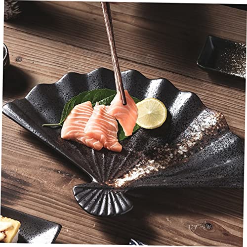 Plato cerámico sector para sushi negro miniatura 5