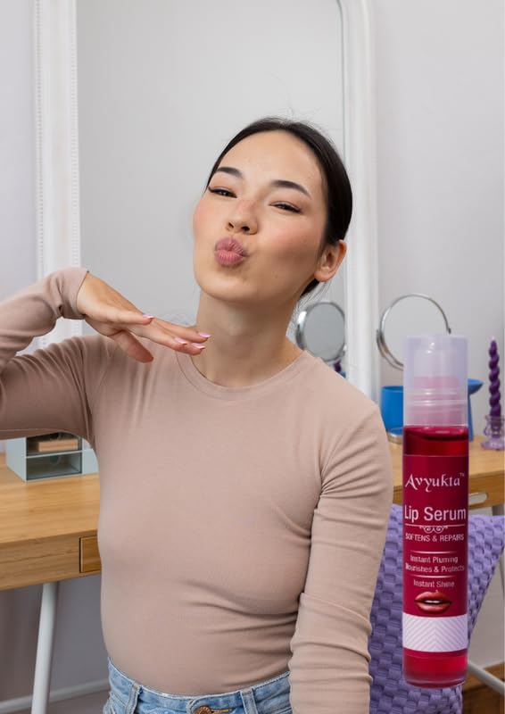 Image of Lip Serum for Soft, Hydrated & Plump Lips | Repairs Dryness, Adds Instant Shine & Nourishes Naturally | Non-Sticky Lip Care