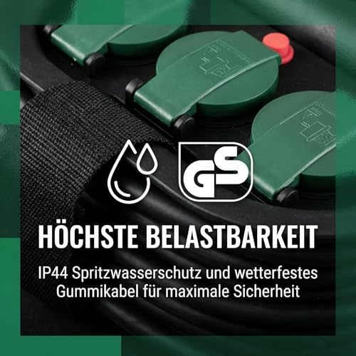 Camping Kabeltrommel 15m IP44 mit GS TÜV – Bild 5