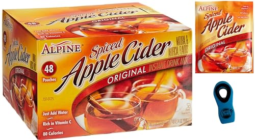 Gift Set Spiced Apple Cider Instant Drink Mix 48 Packets with Chip Clip