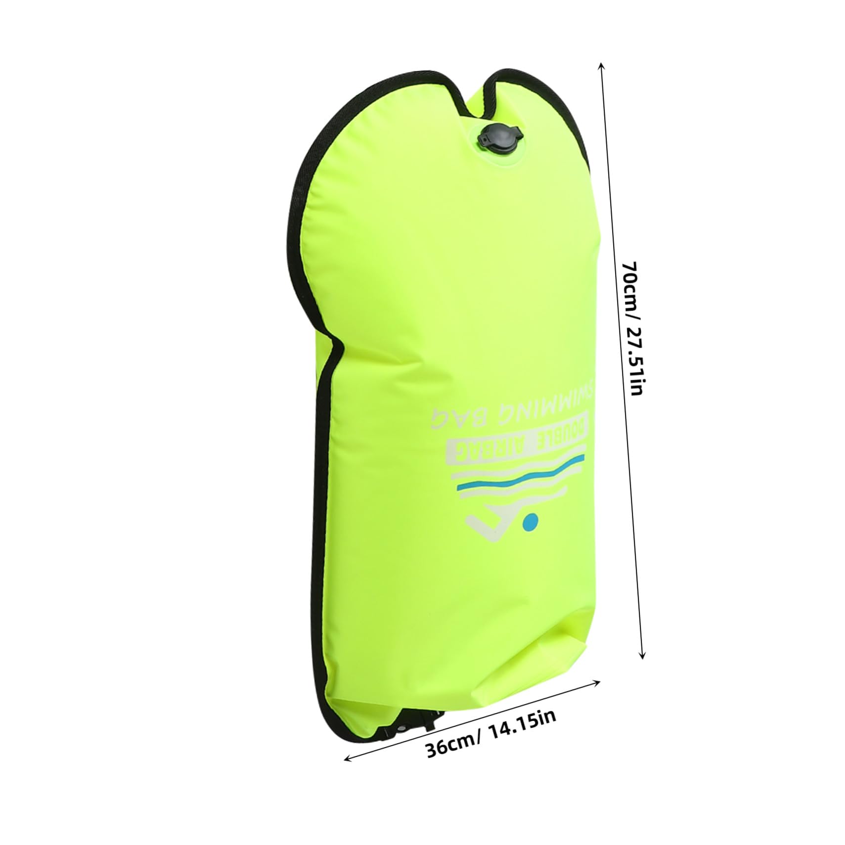 Toddmomy Schwimmtasche mit Doppel Luftkissen, Nylon PVC, Hellgrün