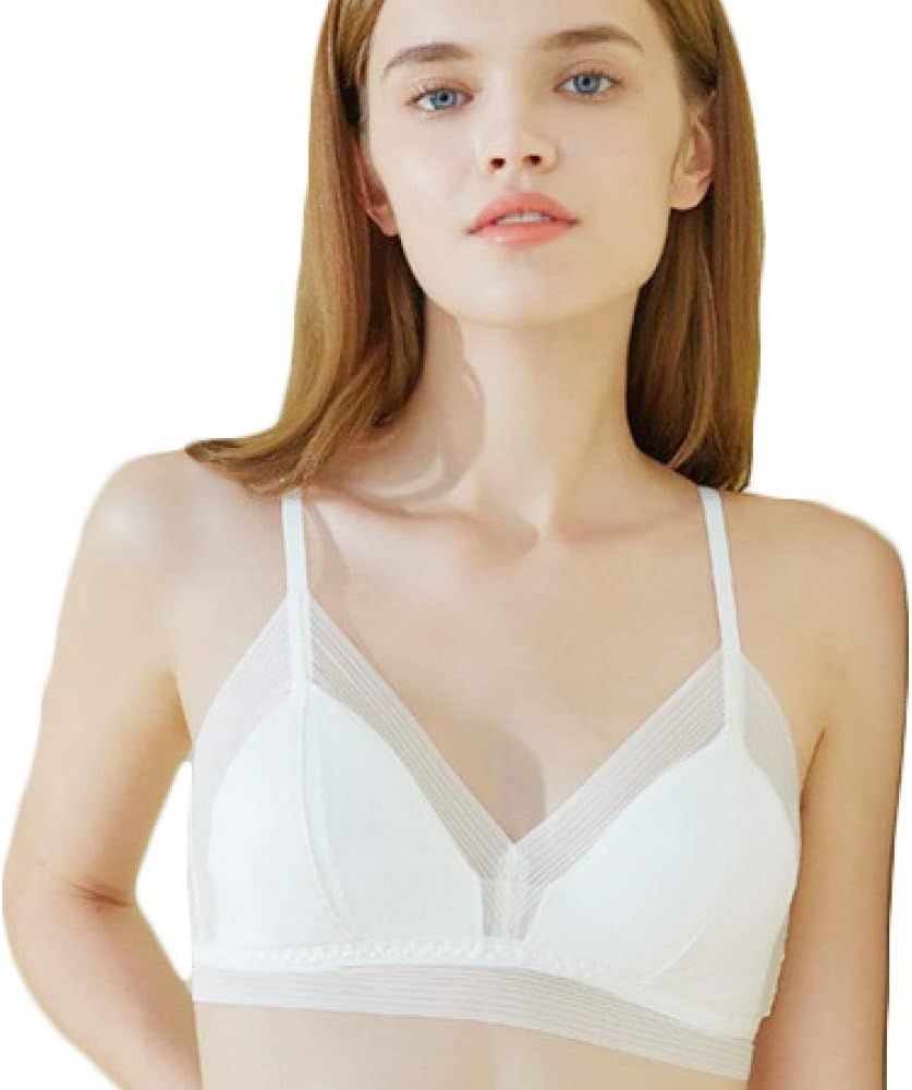 Amazon | [SIL-VENDER] シルク レース ワイヤレス 三角ブラ