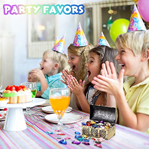 Image of Hicarer 100 Pcs Pirate Jewels Gems for Kids Plastic Fake Toy Gemstones Party Decor (Pack of 2)