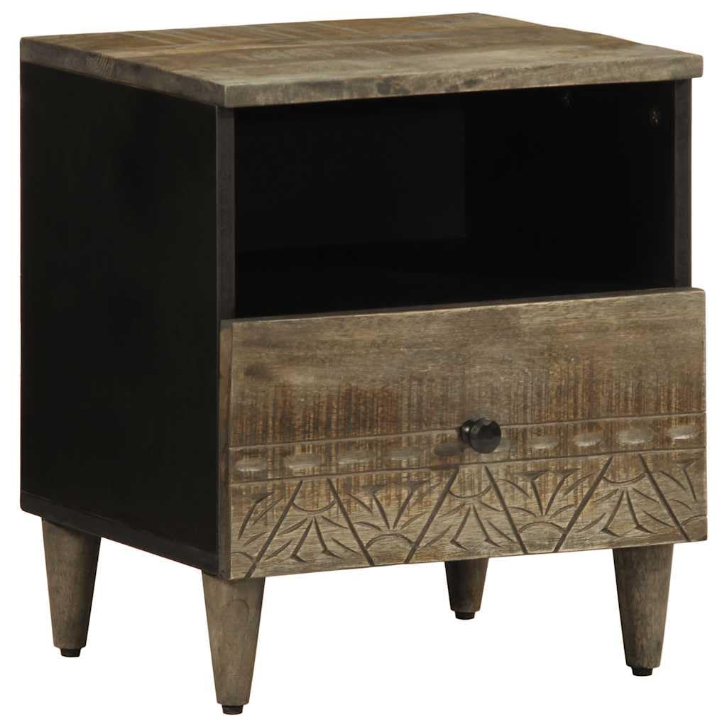 Table de nuit élégante bois de manguier massif avec rangement salon