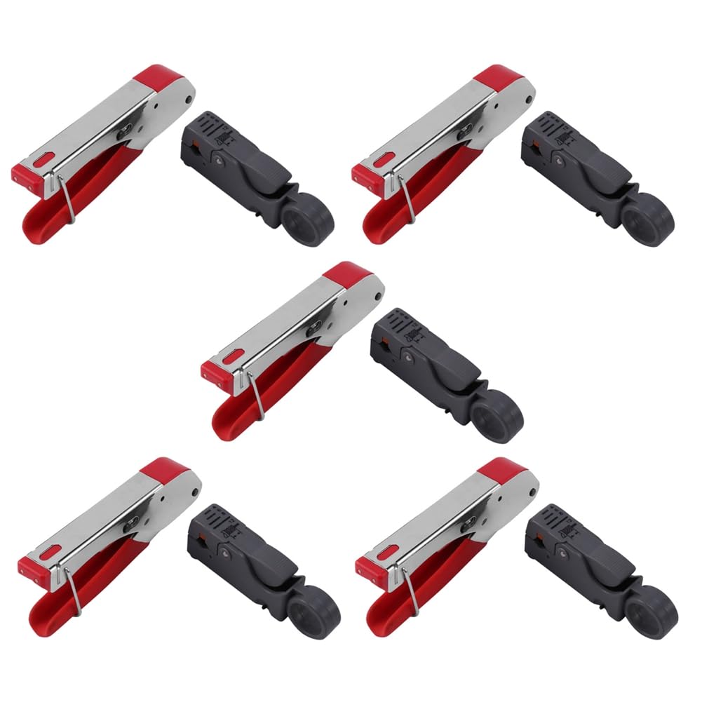 5 x nowe narzędzie do zaciskania kabli koncentrycznych F Rg6 Rg58 Rg59 złącze wtykowe Koax Crimper kabel koncentryczny Stripper