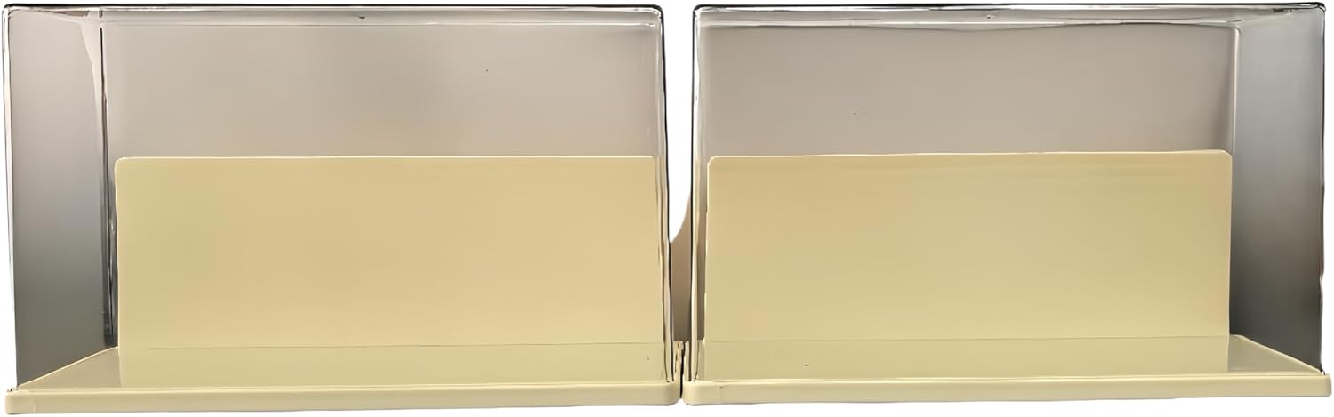 Clear Display Cases Compatible with Labubu 6.7inch Doll, Plastic Stackable Collectibles Showcase , Dust-Proof Storage Box with Lid for Model Car Stand, Small Doll, Mini Toy(Doll Not Included) (2pack)