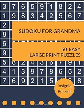 Paperback Sudoku For Grandma 50 Easy Large Print Puzzles: One Puzzle Per Page Book