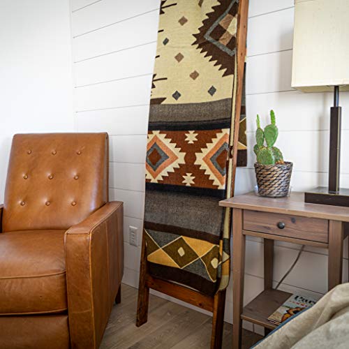 Alpaca Threadz Alpaca Wool Blanket - Queen Size | Handmade In Ecuador | 50% Alpaca /50% Acrylic - 90" X 78" (Mojave) #TOP4