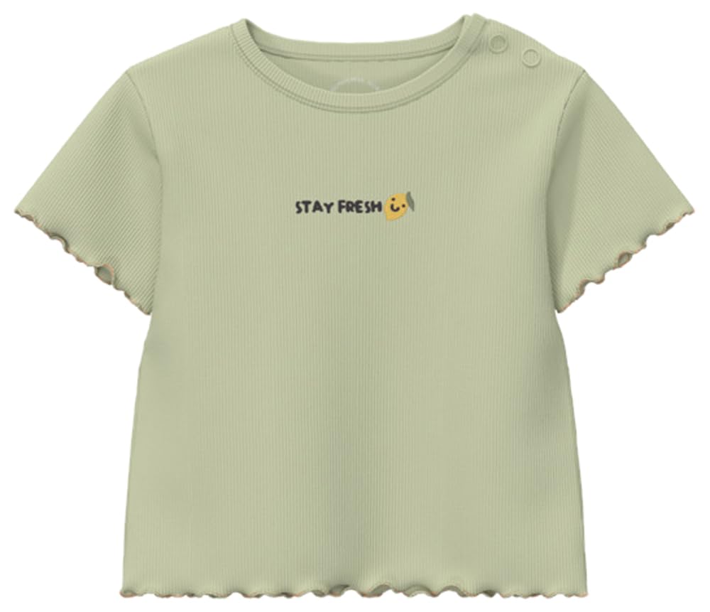 s.Oliver Junior Baby T-Shirt – Geripptes Rippware mit All-Over-Print
