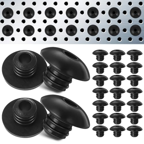 JECOMPRIS 120 Pcs Pegboard Hook Locks:Rubber Stoppers for Pegboard Hooks Lock Hook Pegboard Accessories Suitable for M5.6-6 Pegboard Holes
