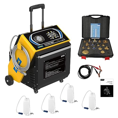 Pulsating Brake Oil Exchanger&Clutch Bleeder,AST618 4-Wheels Brake Oil Exchanger,4-Clutch Slave Cylinders Brake System Tools With 17PCS Brake Bleeder Adapter,Adjustable Pulse Unit Oil Change For DC12V