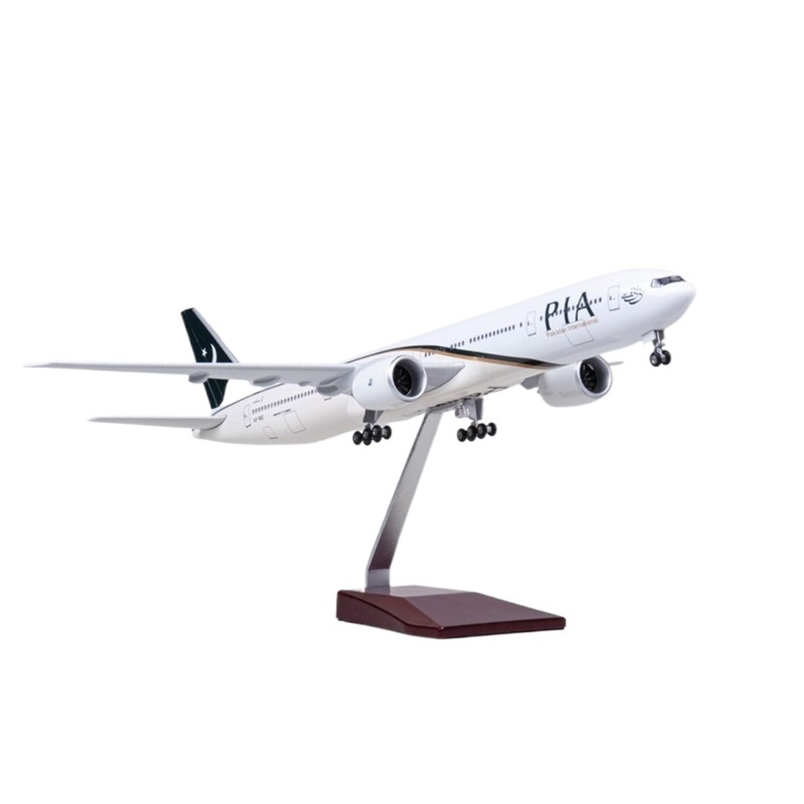 Repliki modeli samolotów Model samolotu ze stopu w skali 47 cm 1/157 Pakistan dla Boeinga 777 Model samolotu pasażerskiego Eksponaty lotnicze Miniaturowy model samolotu (ze światłem)