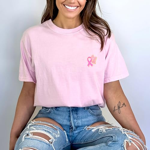 Image of Breast Cancer Awareness Pins Bulk Pink Ribbon Brooches for Women Faith Hope Lapel Pins Breast Cancer Awareness Jewelry Accessories Decorations Charity Public Fundraiser Supplies