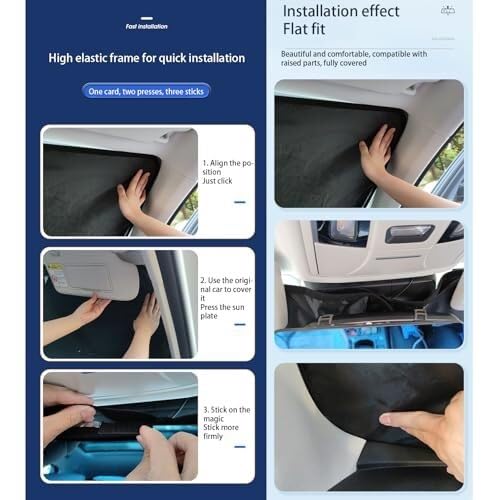 Tendine Parasole per parabrezza auto pieghevole anti-UV Per Benz A205 Cabriolet, moo F Small + Side 4(‎E Large+Side 4)