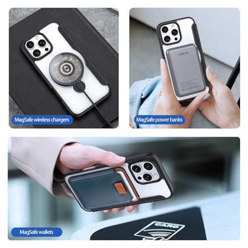 Étui portefeuille iPhone 16 Pro Max noir protection cuir support magnétique - 7