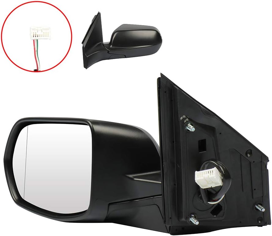 OCPTY Driver Side View Mirror Compatible With 2012-2016 For Honda Cr-V Black Textured Power Abs