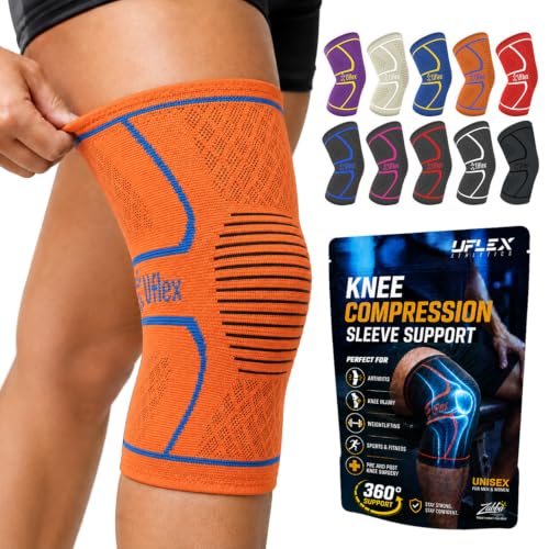 Image of Knee Brace for Men and Women Knee Compression Sleeve Knee Support Wraps for Arthritis Joint Pain Relief, Workout, Swelling, Sports, Circulation, Running, Recovery for ACL & Meniscus Tear