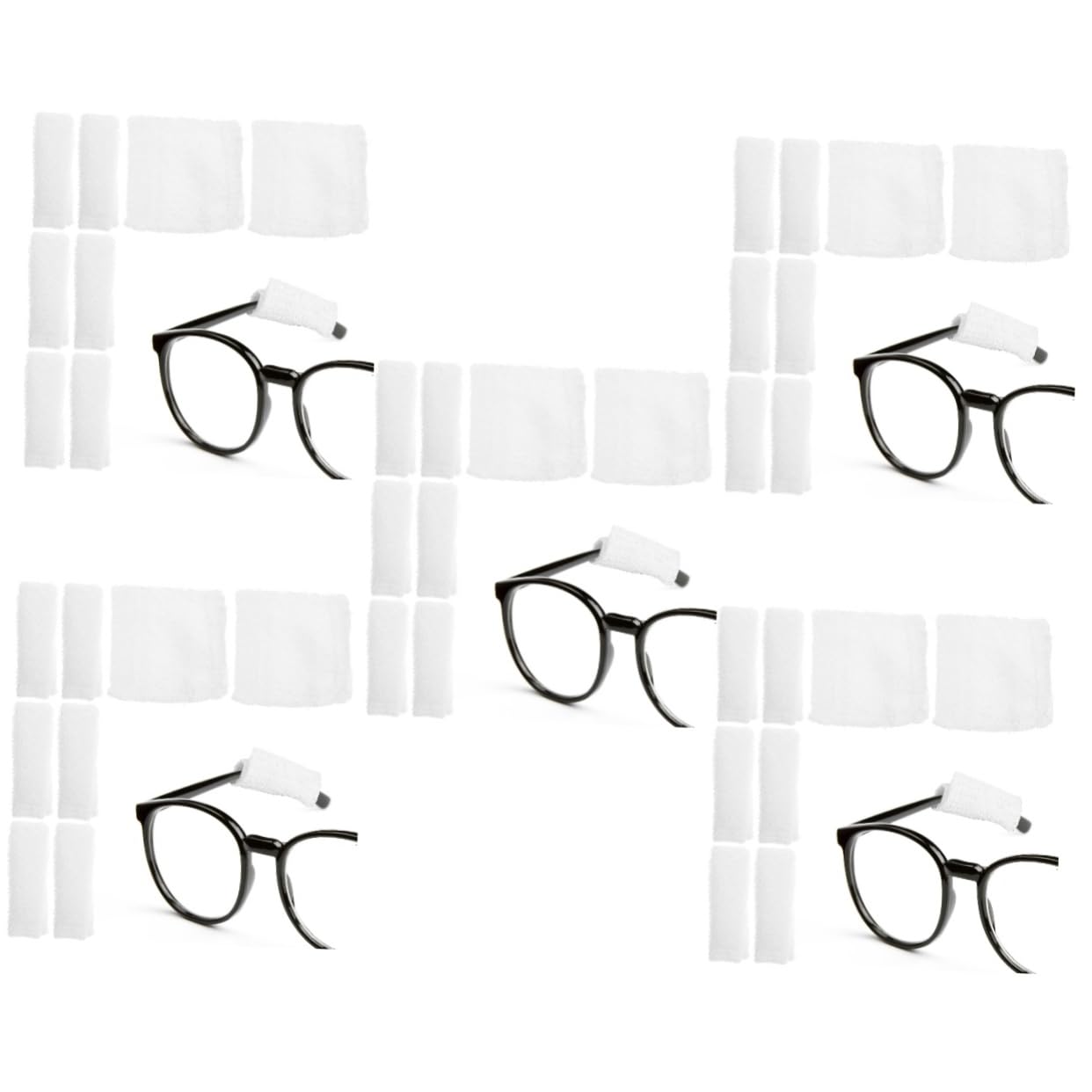 FRCOLOR Lot De 5 Paires De Coussinets Doreille Réglables Pour Lunettes De Soleil Doux Et Confortables Matériau Robuste Facile À Installer 8 Pièces X 5