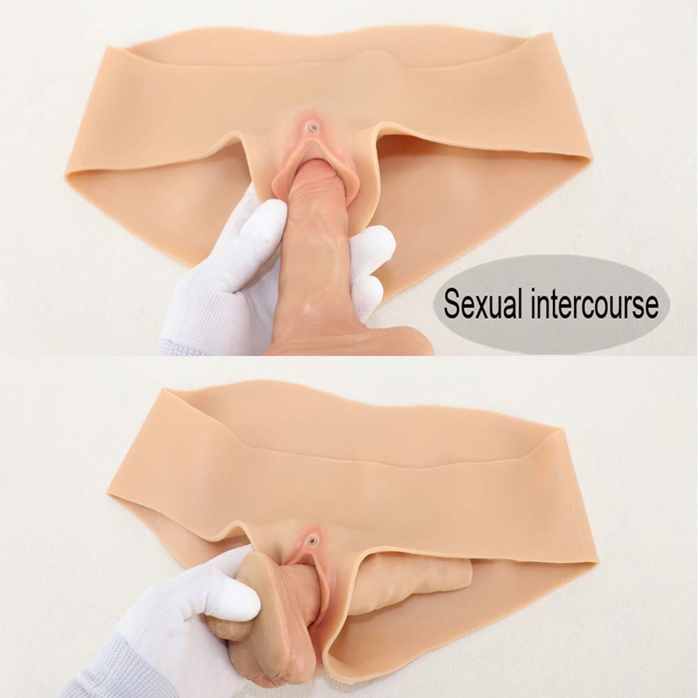 Triangular Hiding Gaff Fake Panties, Transgender Pseudo-Girls Fake String en Silicone - Culotte Camel Toes pour Homme pour Crossdresser Travestite Jouer Un rôle