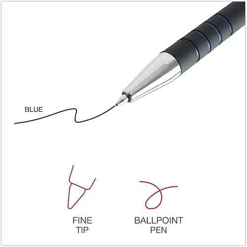 Miniatura 6 de Universal UNV15521 Bolígrafo Retráctil Fino 0.028 in - Azul (1 Docena)