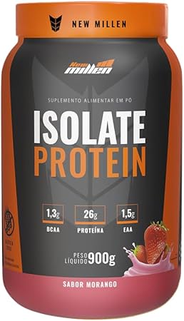 Isolate Protein New Millen 900g - Pote (900g, Morango)