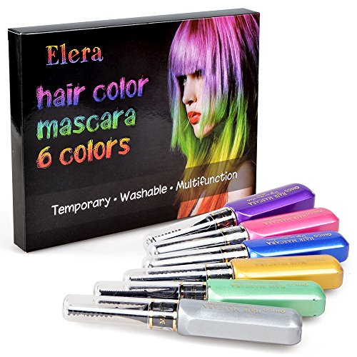 Elera Washable Temporary Hair Color Chalk Hair Color Dye Touchup Mascara for Kids Men and Woman