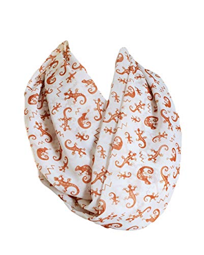 Etwoa Gecko Lizard Infinity Circle Loop Scarf