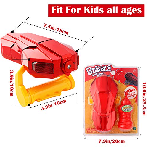 G.C Kids Automatic Bubble Machine with Light and Music Red Bubble Blower Marker for Toddlers 2000+ Bubbles Per Minute Children Present Min Gifts Toy for 2 3 4 5 6 7 8 9 10+ Years Old Girls and Boys - Thumbnail 7