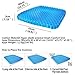 Gel Seat Cushion, Double-Layer Thick Cooling Seat Cushion for Long Sitting, Breathable Honeycomb Design Chair Soft Gel Seat Pad, Great for Office Chairs, Wheelchair, Car Seat, Prevent Sweaty Bottom
