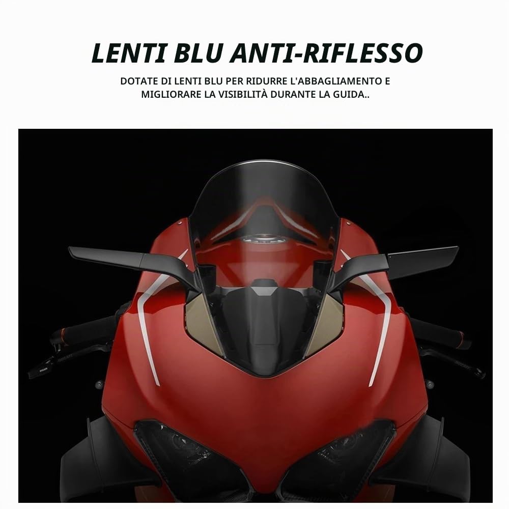 Specchietti retrovisori per moto Specchietto retrovisore regolabile in alluminio per Panigale V2 955 V4 1100 Specchietti laterali girevoli