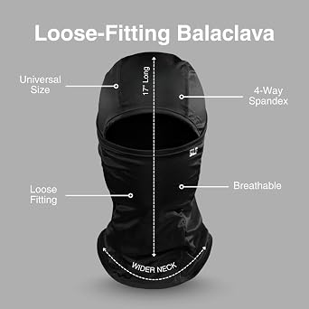 SLEEFS Balaclava Face Mask Men & Women - Loose Fit, Breathable Ski Mask Shiesty for Football, Cycling - All Weather Use