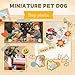 50 Pcs Mini Dog Figurines Miniature Resin Animals in Bulk Little Puppy Toys Dog Cake Decorations for DIY Moss Landscape Garden Ornament Birthday Party Home Decors