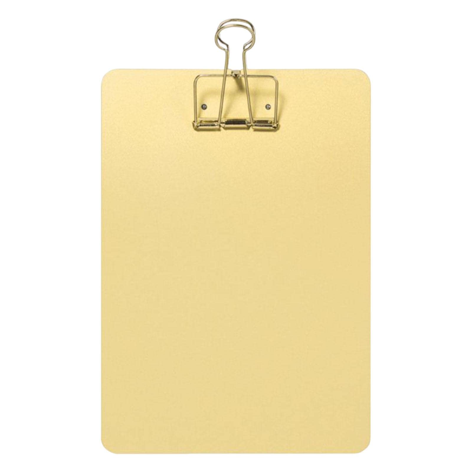 Clips de Papel Foldback Clip Binder Clips, Portapapeles de Papel A4 Portapapeles con Suministros de Cola Larga Hueca, Rosa (Color : Gold)