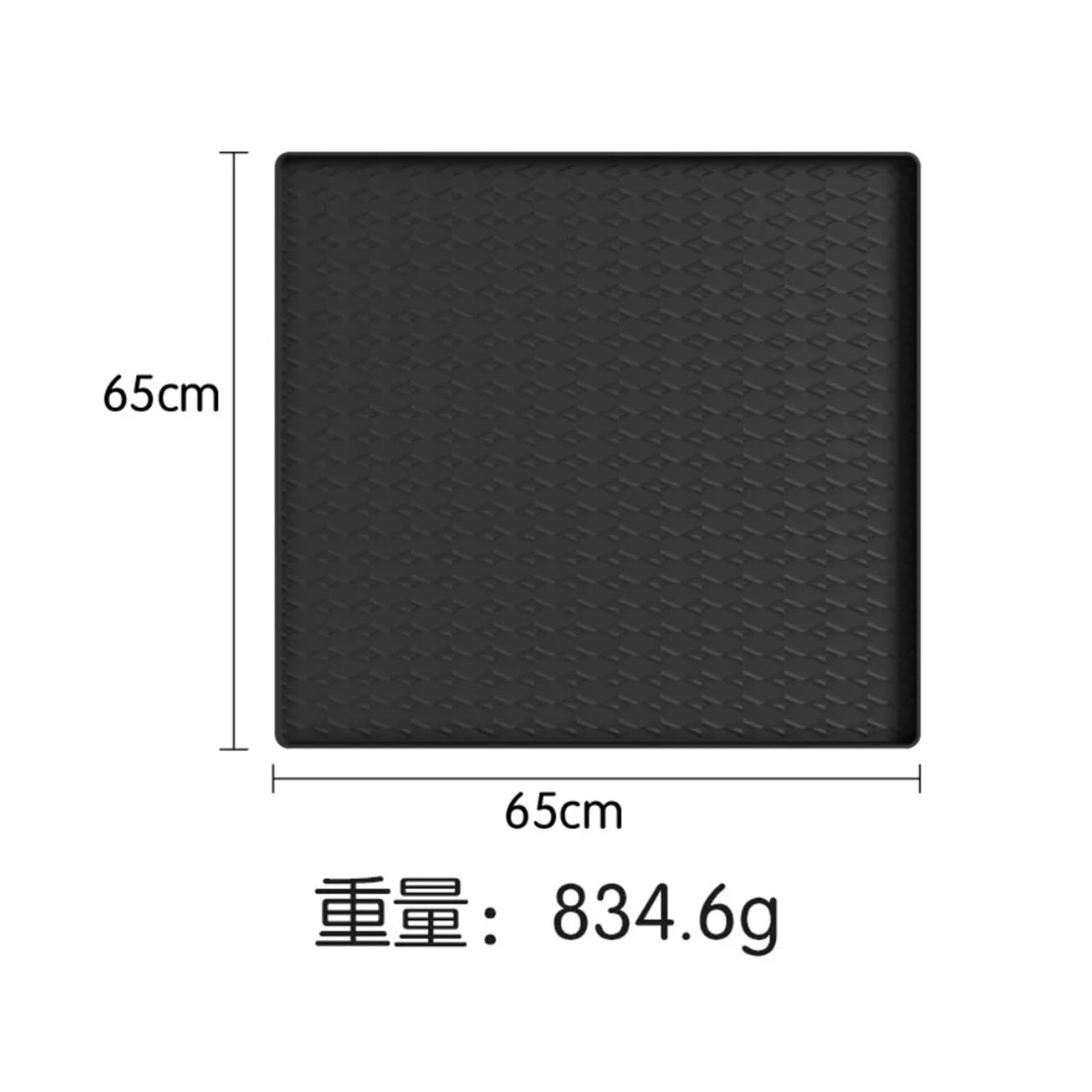 Alfombra Comedero Perro Tapete de Silicona for Mascotas (Perros y Gatos), antiderrame e Impermeable, fácil Limpiar(A Light Gray,65X60cm)